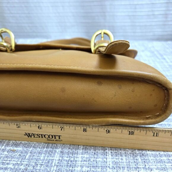 Green Fields Country Cowhide Collection Flap Shoulder Bag Butterscotch/Camel - Picture 11 of 16